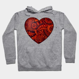 Zentangle heart shape Hoodie